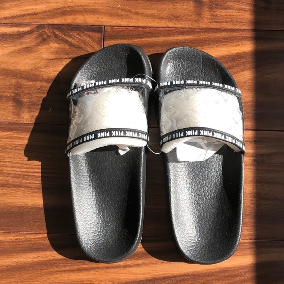 PINK Victoria's Secret Shoes - VSPINK clear slides small PINK Victoria's Secret Shoes - VSPINK clear slides small